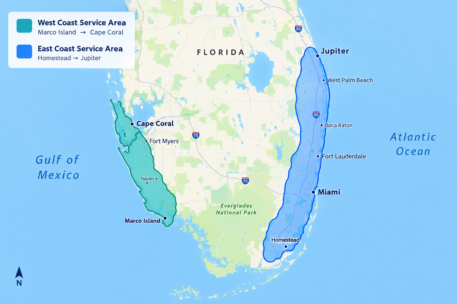 King David Sliding Doors Service Areas - South Florida